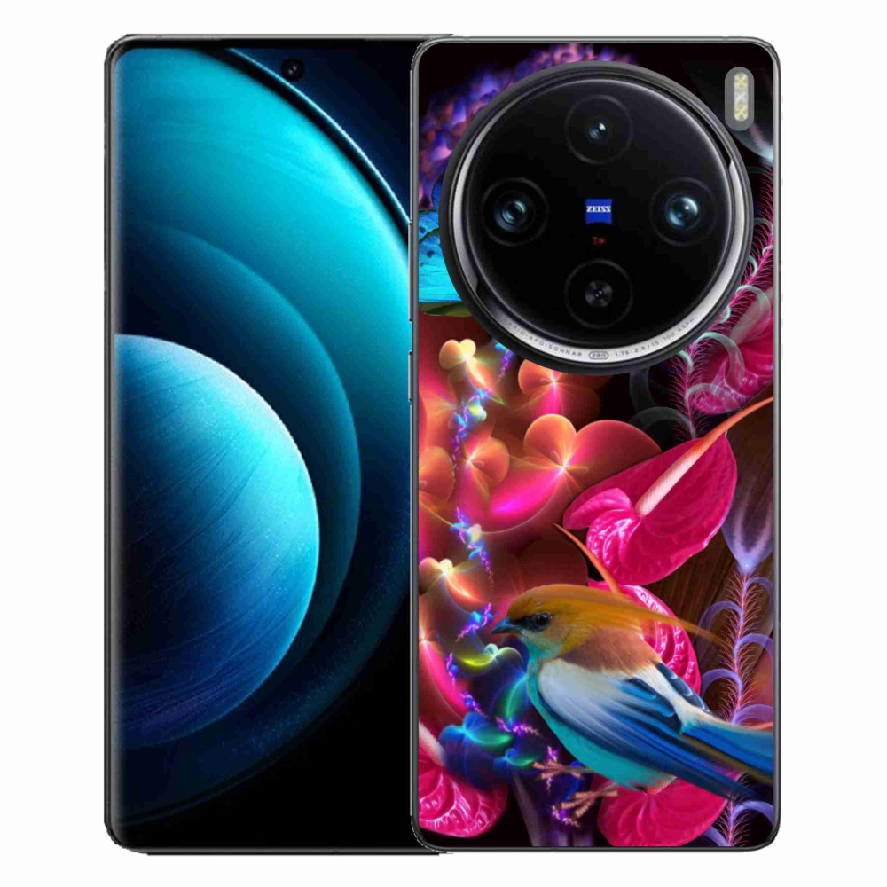 Zselés borítás mmCase a Vivo X100 Pro 5G készülékhez - színes virágok