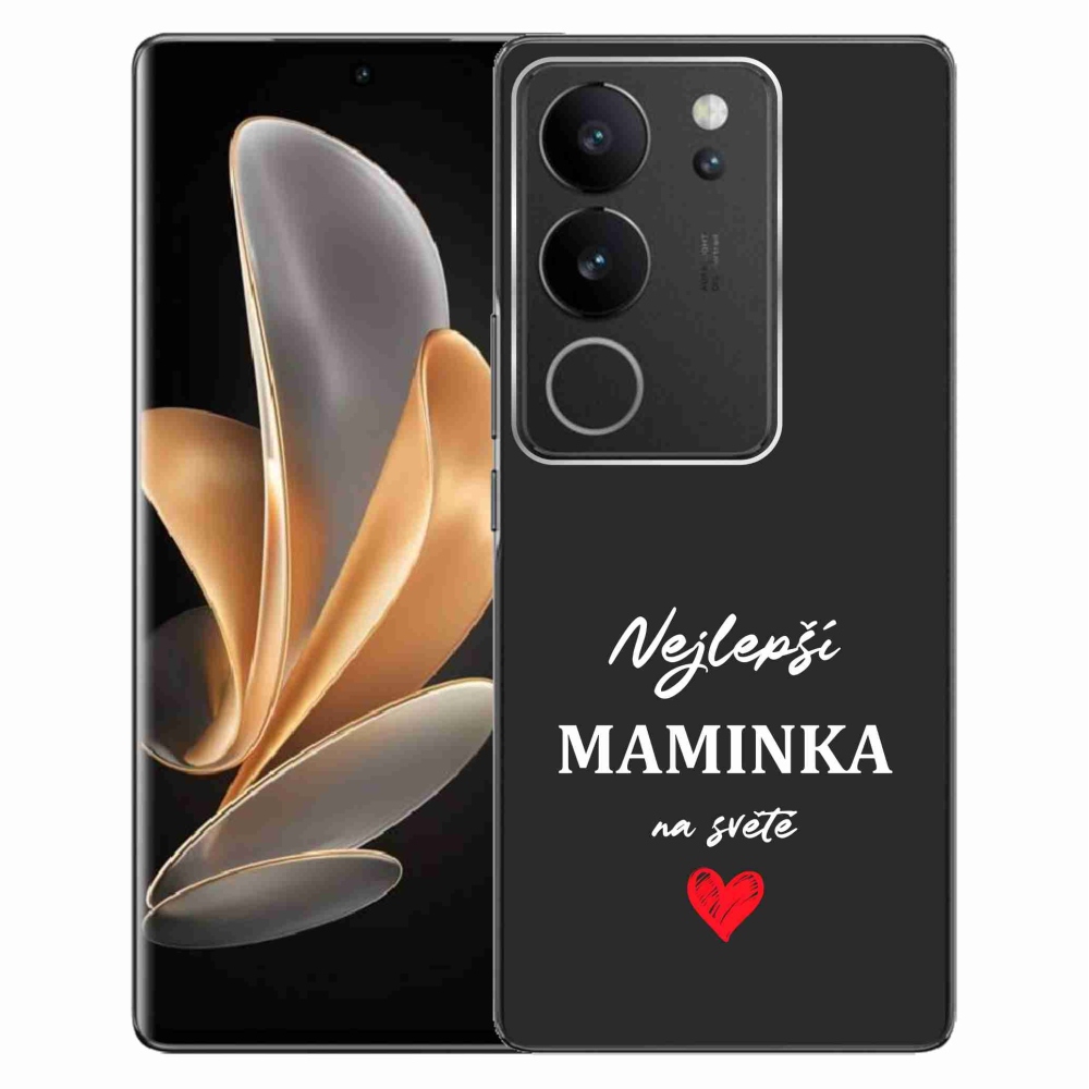 Gélburkolat mmCase a Vivo V29 5G-n - legjobb anya 1 fekete háttérrel