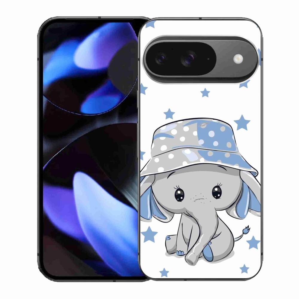 Zselés borítás mmCase a Google Pixel 9/9 Pro készülékhez - kék elefánt