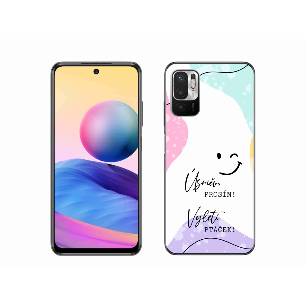 Gél borító mmCase a Xiaomi Poco M3 Pro/5G számára - vicces szöveg 4 fehér háttérrel