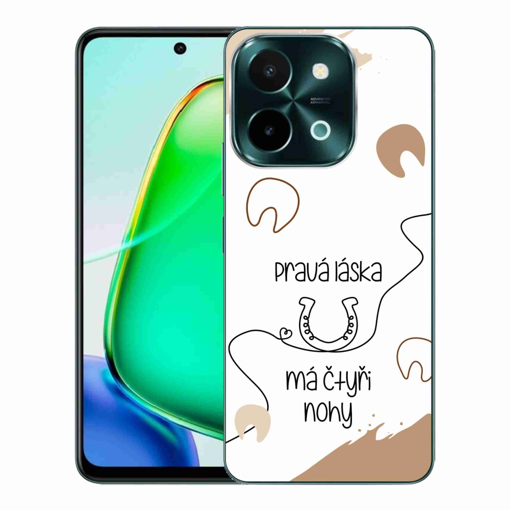 Gél borító mmCase a Vivo Y28 készülékhez - Ló motívum fehér háttér