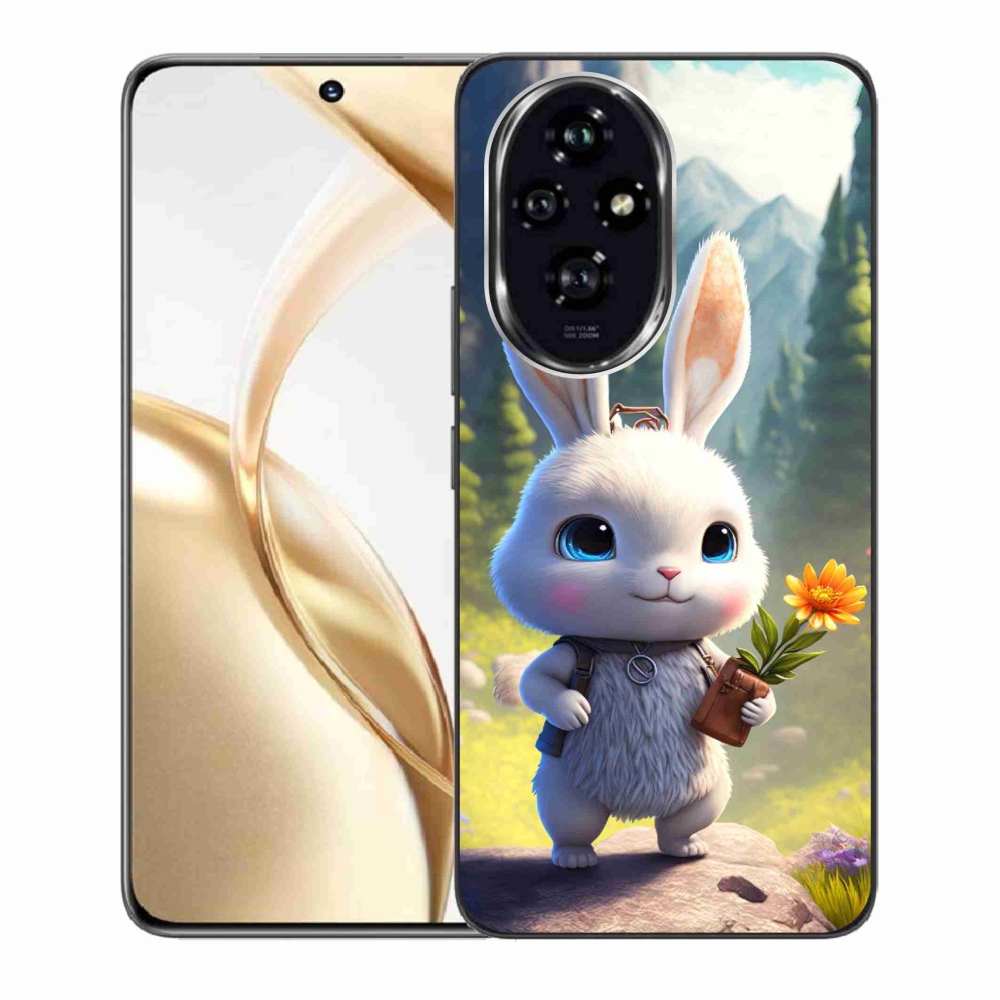 Zselés borítás mmCase a Honor 200 5G számára - aranyos nyuszi