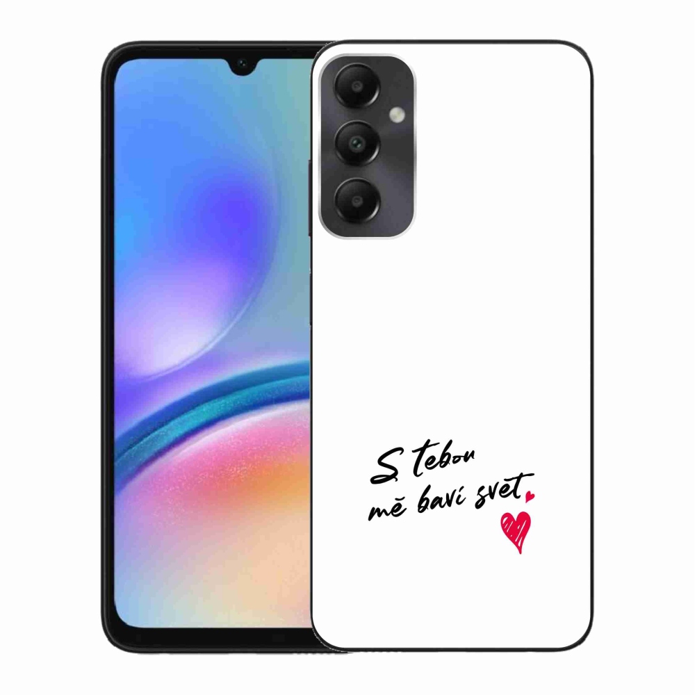 Gél borító mmCase Samsung Galaxy A05s készülékhez - szerelmes szöveg 1 fehér háttér