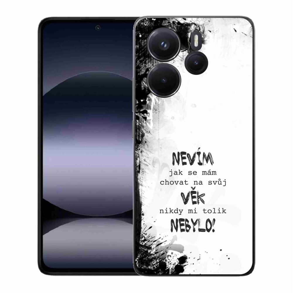 Gél borító mmCase a Xiaomi Redmi Note 14-hez - vicces szöveg 14 fehér háttérrel