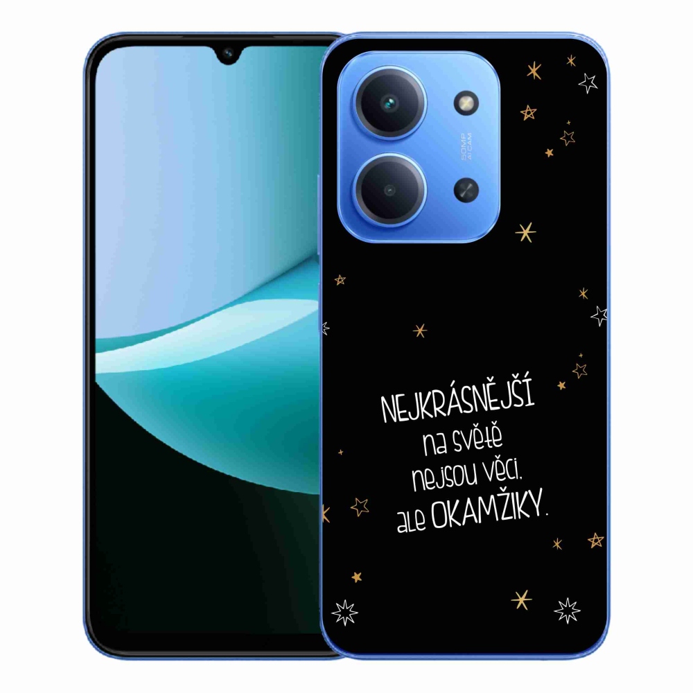 Gél borítás mmCase a Xiaomi Redmi 15C 4G/5G (173mm) - idézet 4 fekete háttérrel