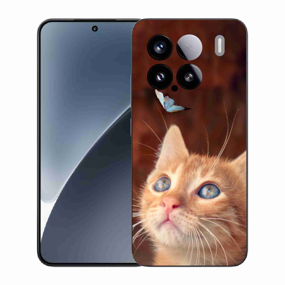 Gél borító mmCase a Xiaomi 15-hez - pillangó és cica