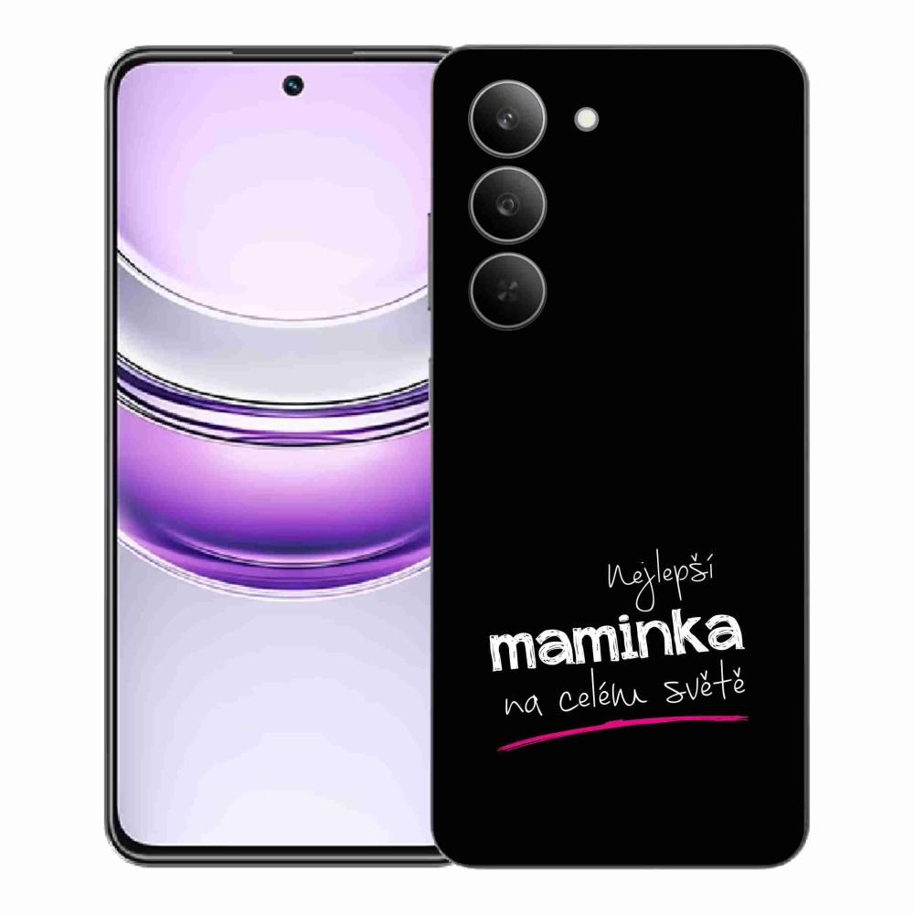 Gél borító mmCase a Realme 14x 5G - legjobb anya 4 fekete háttérrel