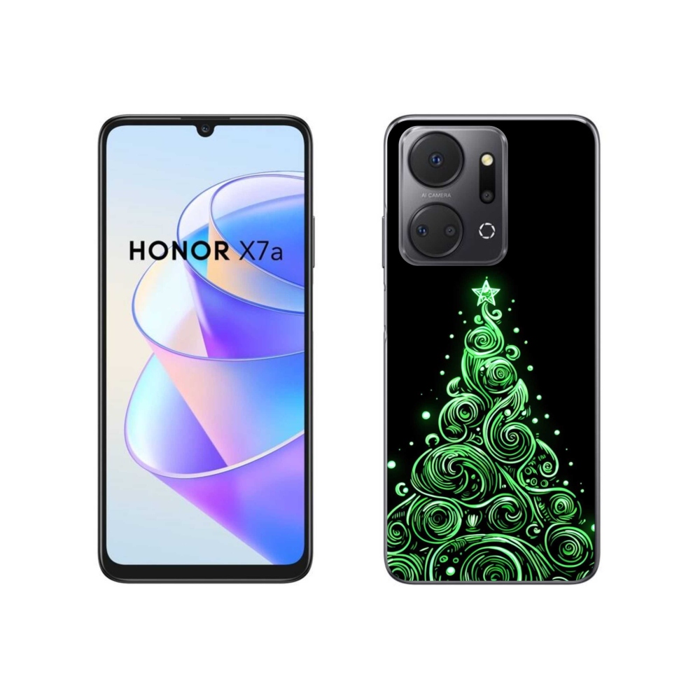 Gél borítás mmCase a Honor X7a számára - neon karácsonyfa 3