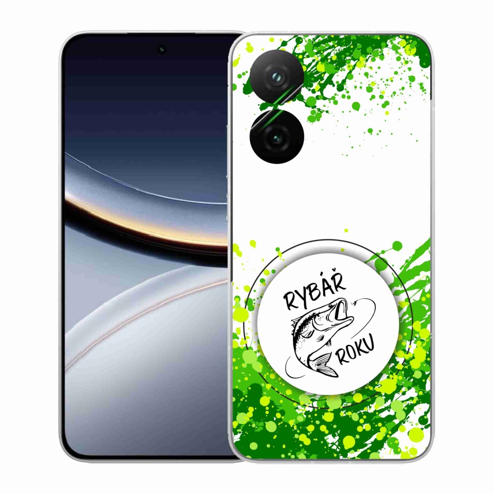 Gél borító mmCase a Xiaomi Poco F7 5G-hez - az év horgásza fehér háttérrel