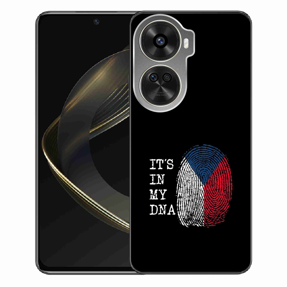 Gél borító mmCase a Huawei Nova 12 SE - zászlós ujjlenyomat fekete háttérrel