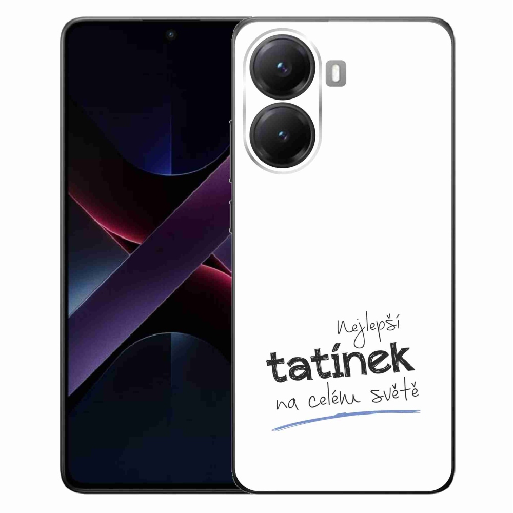 Gél borító mmCase a Xiaomi Poco X7 Pro 5G - legjobb apuci 4 fehér háttérrel