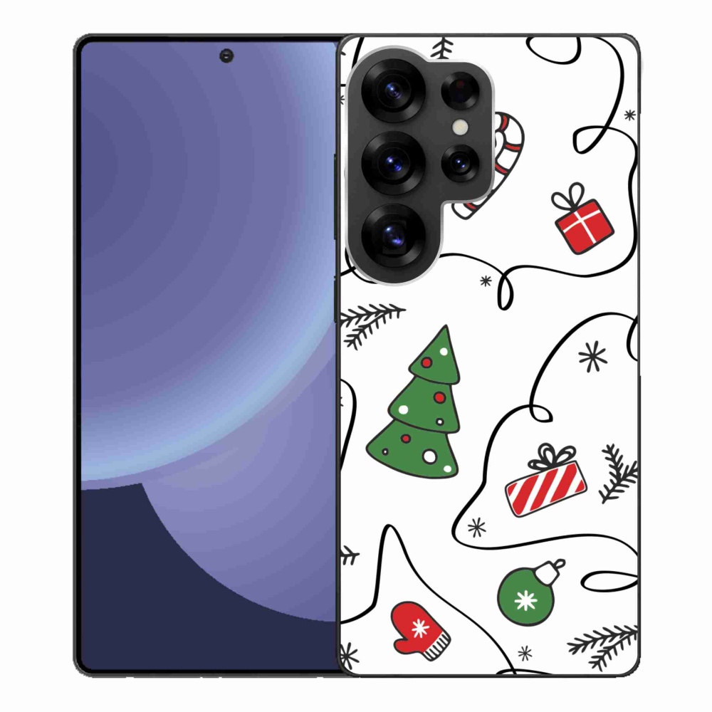 Gél borító mmCase Samsung Galaxy S25 Ultra készülékhez - karácsonyi motívumok