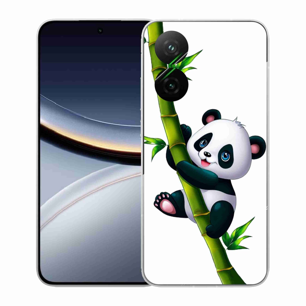 Gél borítás mmCase a Xiaomi Poco F7 5G számára - panda a bambuszon