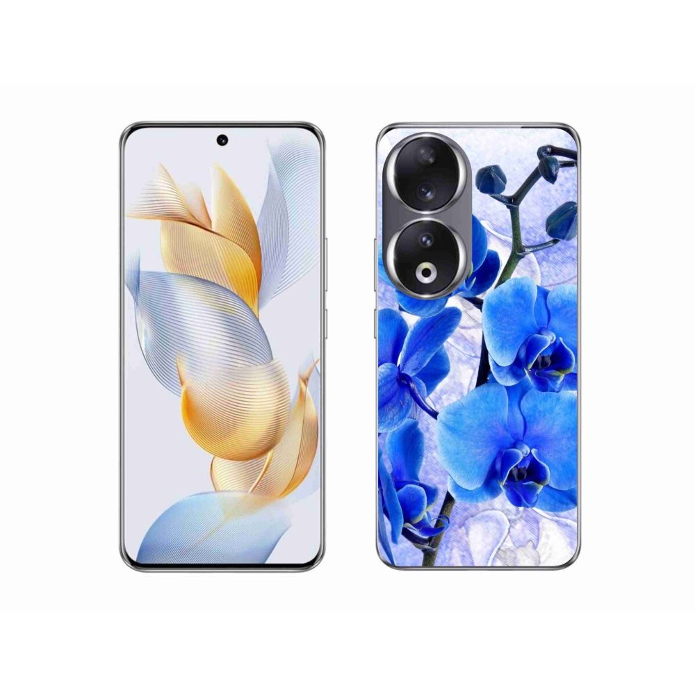 Zselés borító mmCase a Honor 90-hez - kék virágok