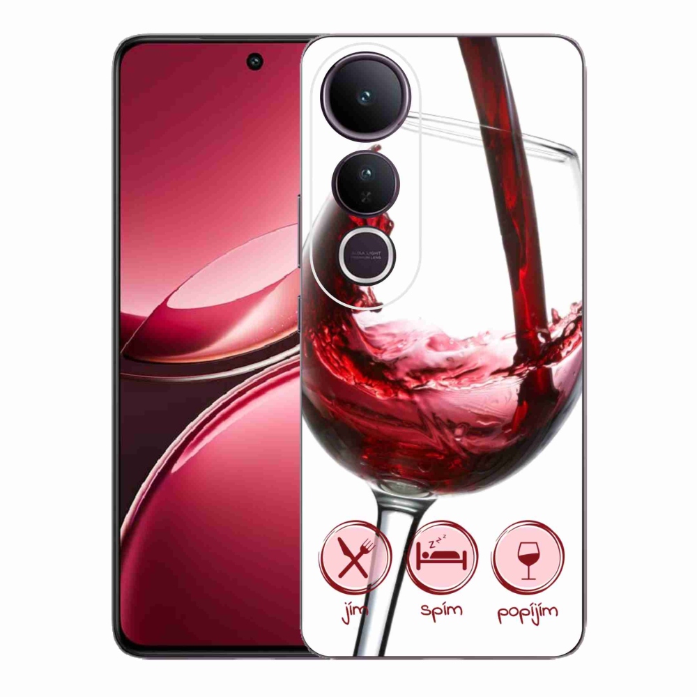 Gél borítás mmCase a Vivo V50 Lite 4G/5G készülékhez - borospohár piros