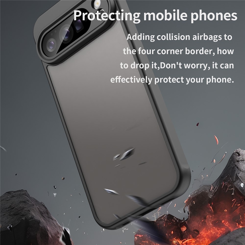 Zselés tok kemény hátlappal a Google Pixel 10 Pro XL számára - fekete