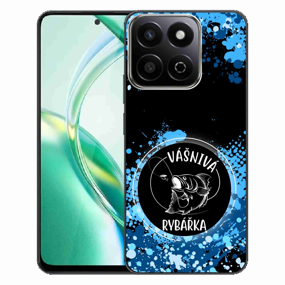 Gél borító mmCase a Honor 200 Smart 5G készülékhez - szenvedélyes halásznő fekete háttérrel