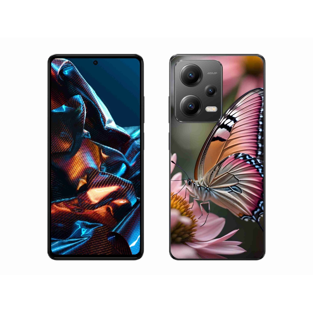 Gél borítás mmCase a Xiaomi Redmi Note 12 Pro 5G számára - színes pillangó
