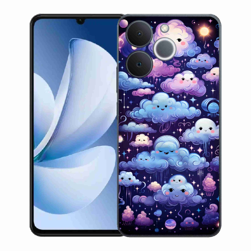 Zselés borítás mmCase a Realme Note 70T-hez - felhők