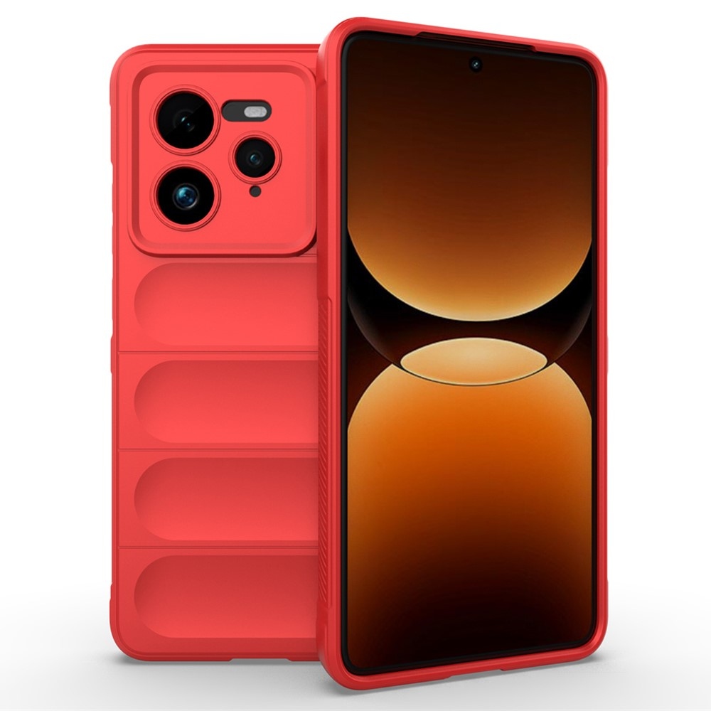 Rugg tartós zselés tok a Realme GT 7 Pro 5G számára - piros