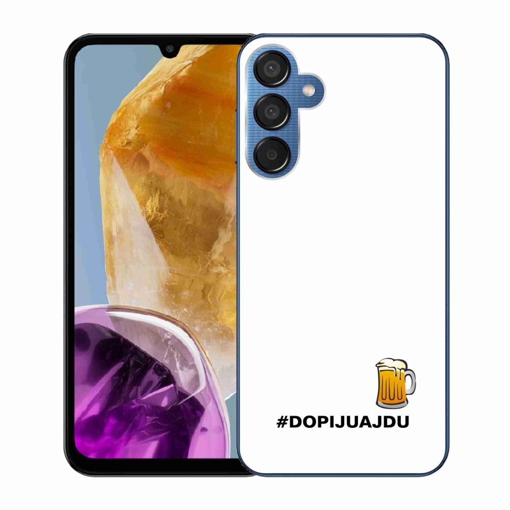 Gél borító mmCase Samsung Galaxy M15 5G - sör motívum 1 fehér háttér