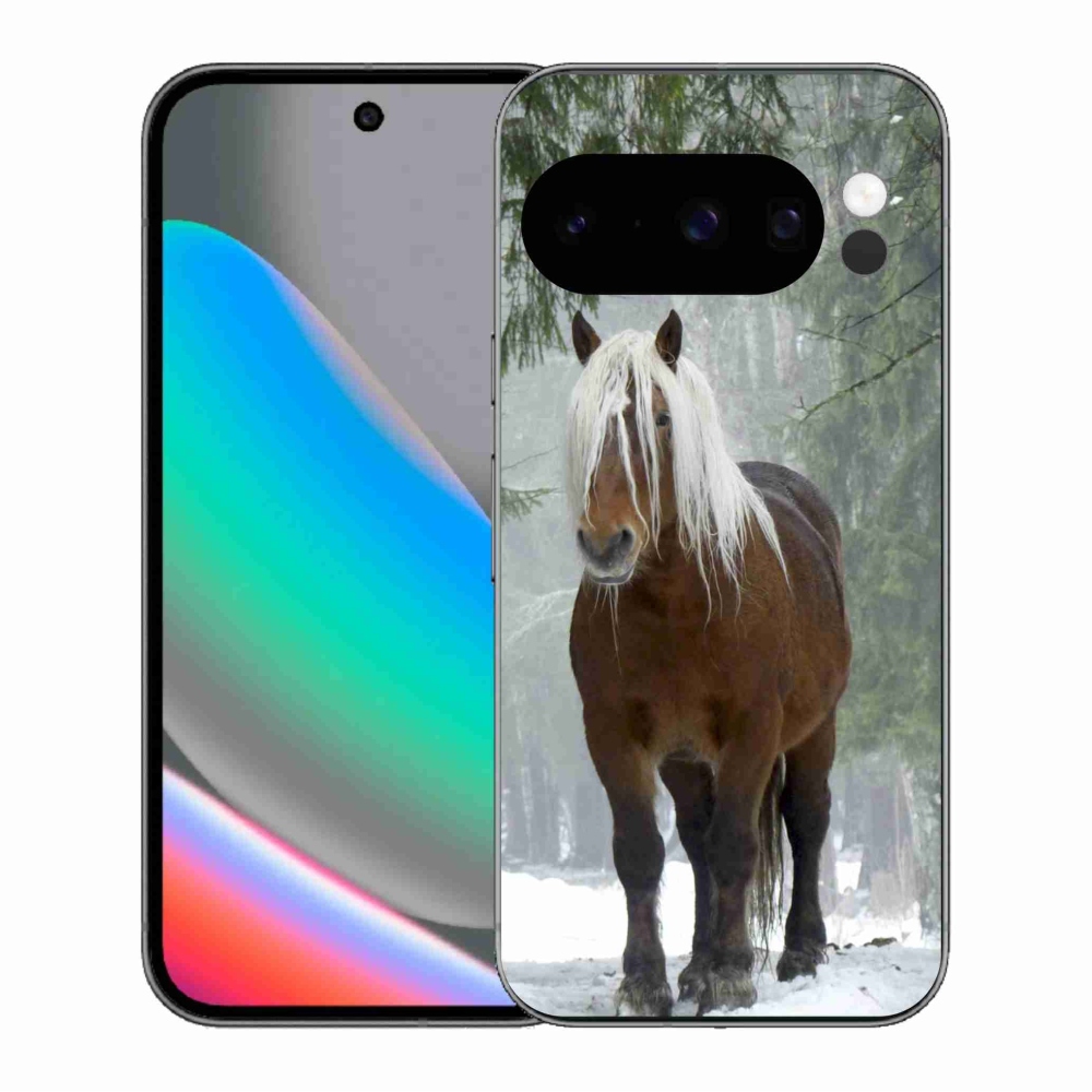 Gél borítás mmCase a Google Pixel 10 Pro számára - ló az erdőben