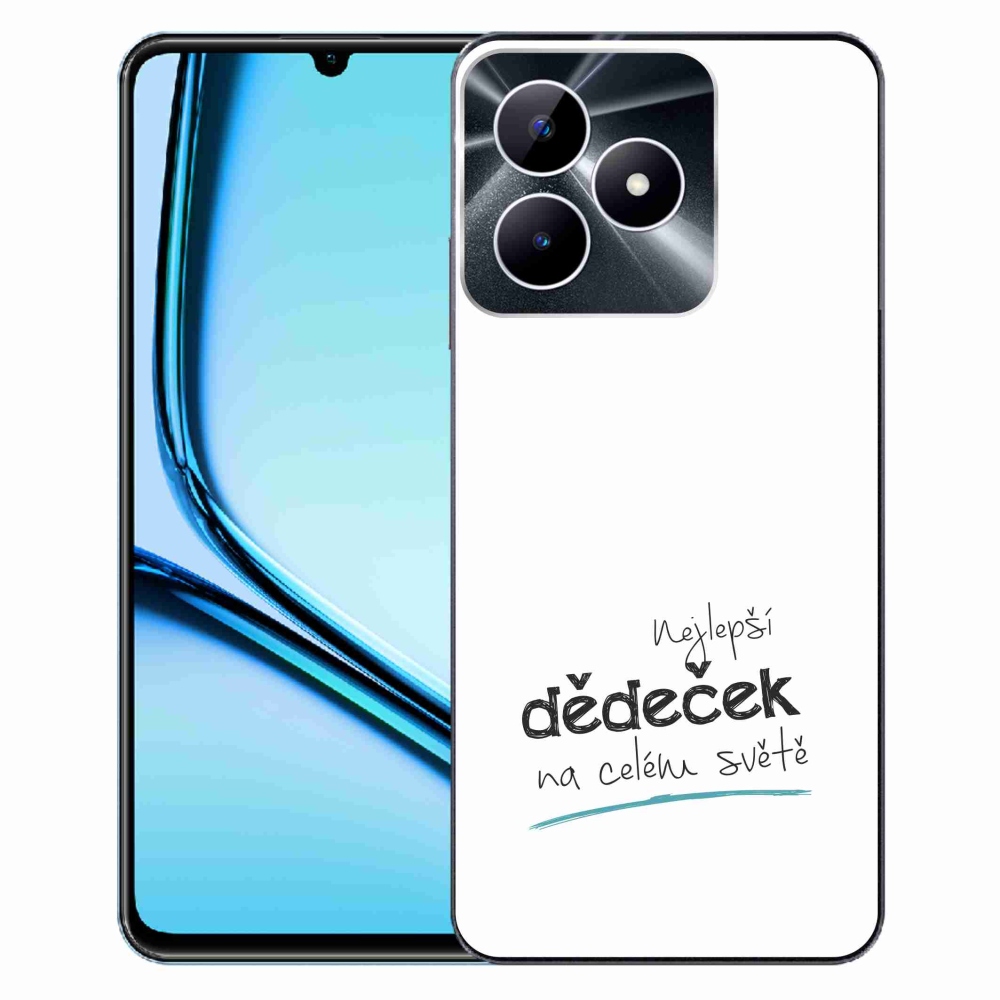 Gél borító mmCase a Realme Note 50-en - a legjobb nagypapa 3 fehér háttérrel