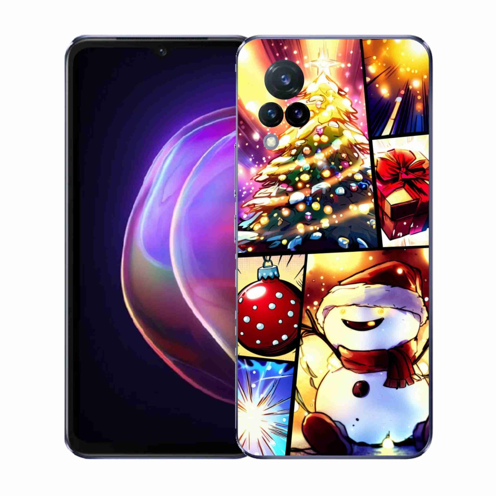 Gél borító mmCase a Vivo V21 4G/5G készülékhez - karácsonyi motívumok 1