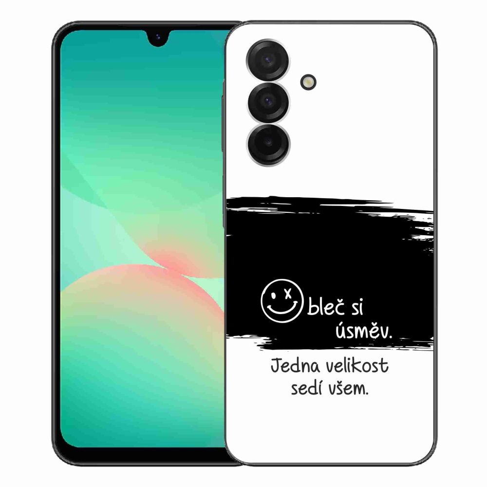 Gél borító mmCase Samsung Galaxy A26 5G - vicces szöveg 8 fekete és fehér háttérrel