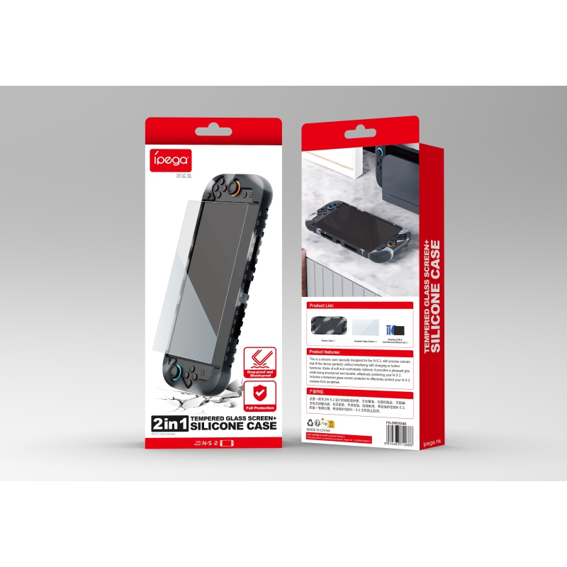 iPega SW2024A 2in1 szilikon borítás + edzett üveg Nintendo Switch 2 készülékhez