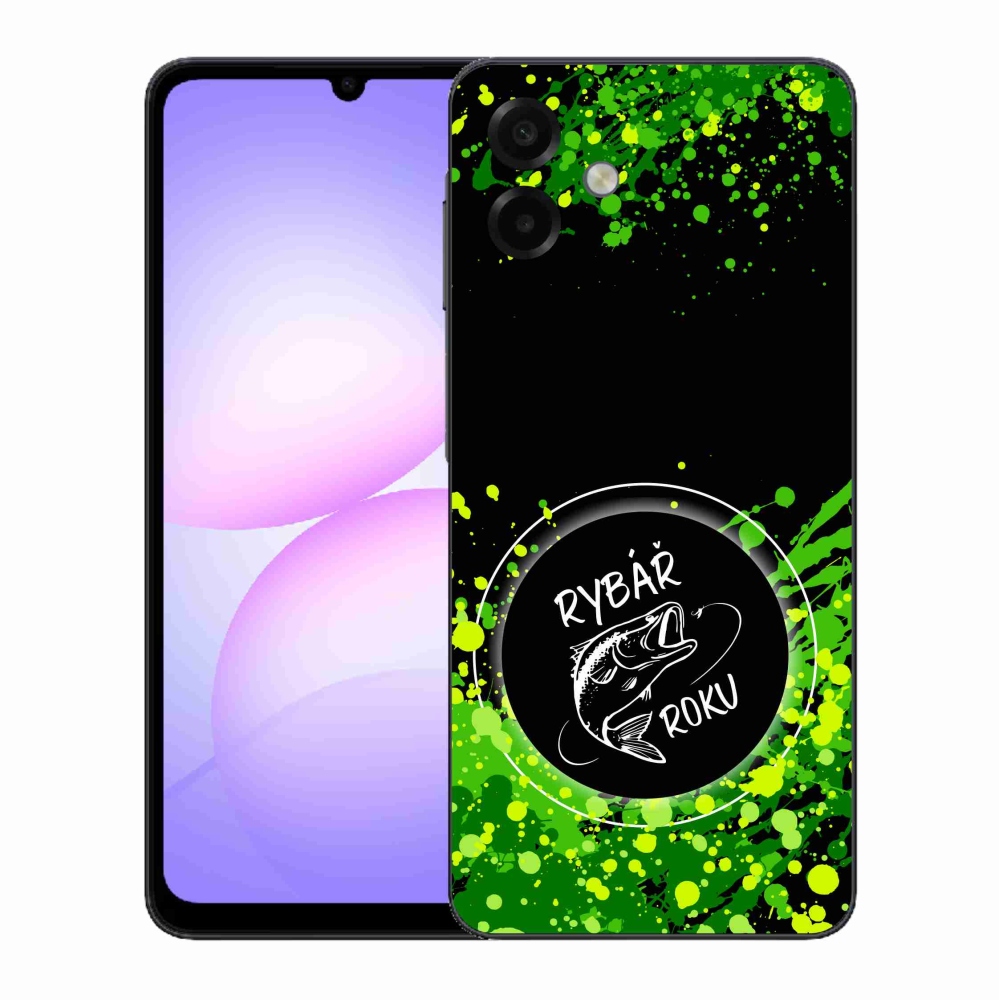 Gél borító mmCase Samsung Galaxy A07 4G - az év halászának fekete háttere