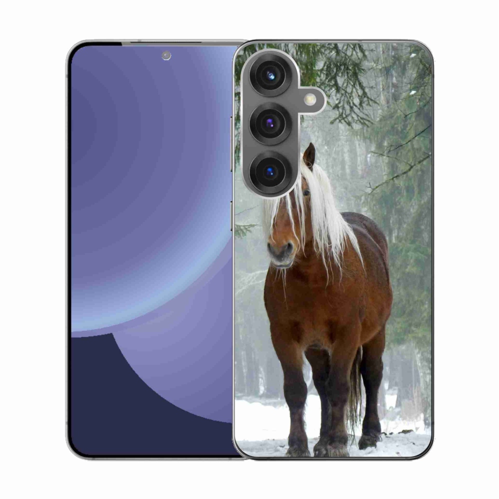 Gél borítás mmCase Samsung Galaxy S25 készülékhez - ló az erdőben