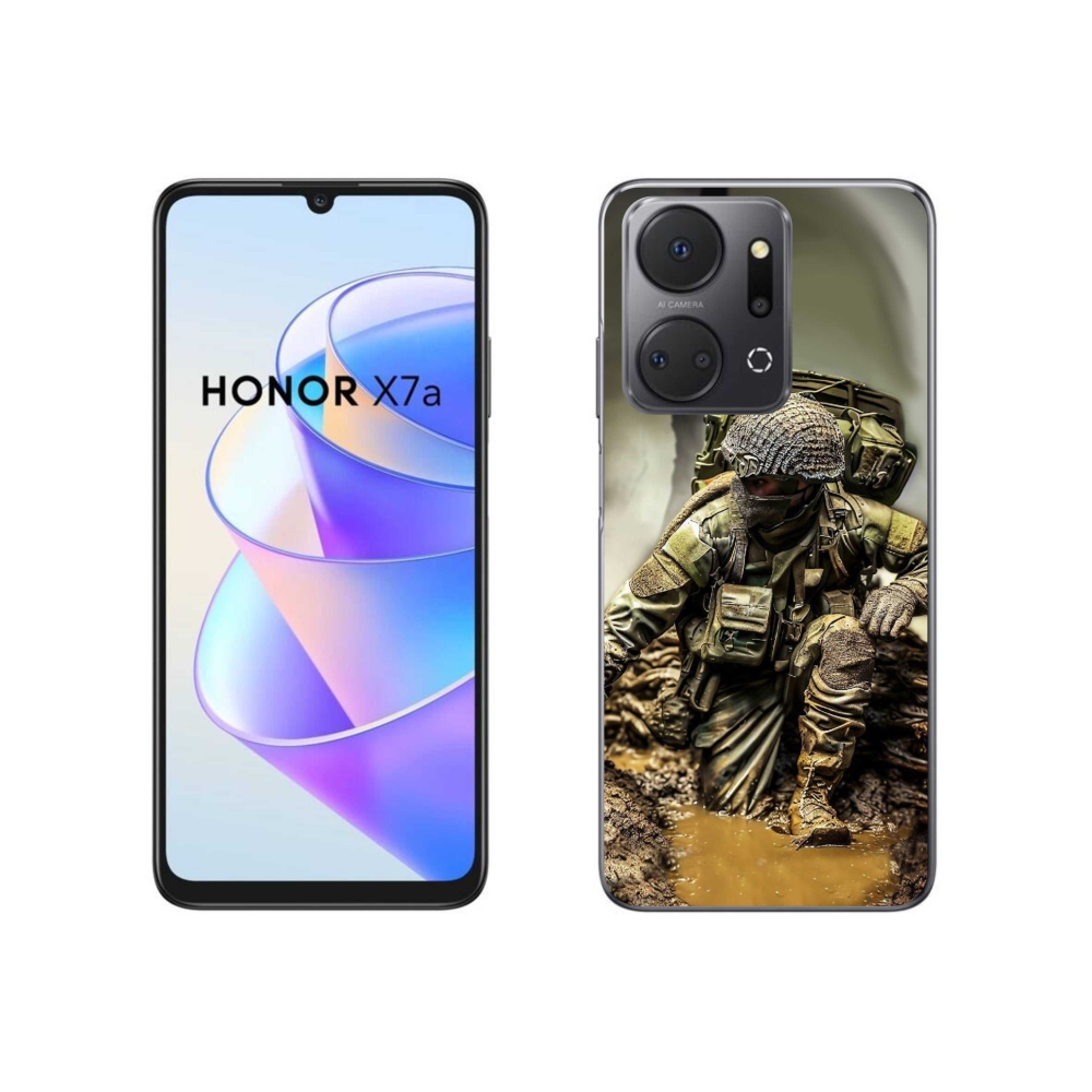 Zselés borítás mmCase a Honor X7a számára - katona