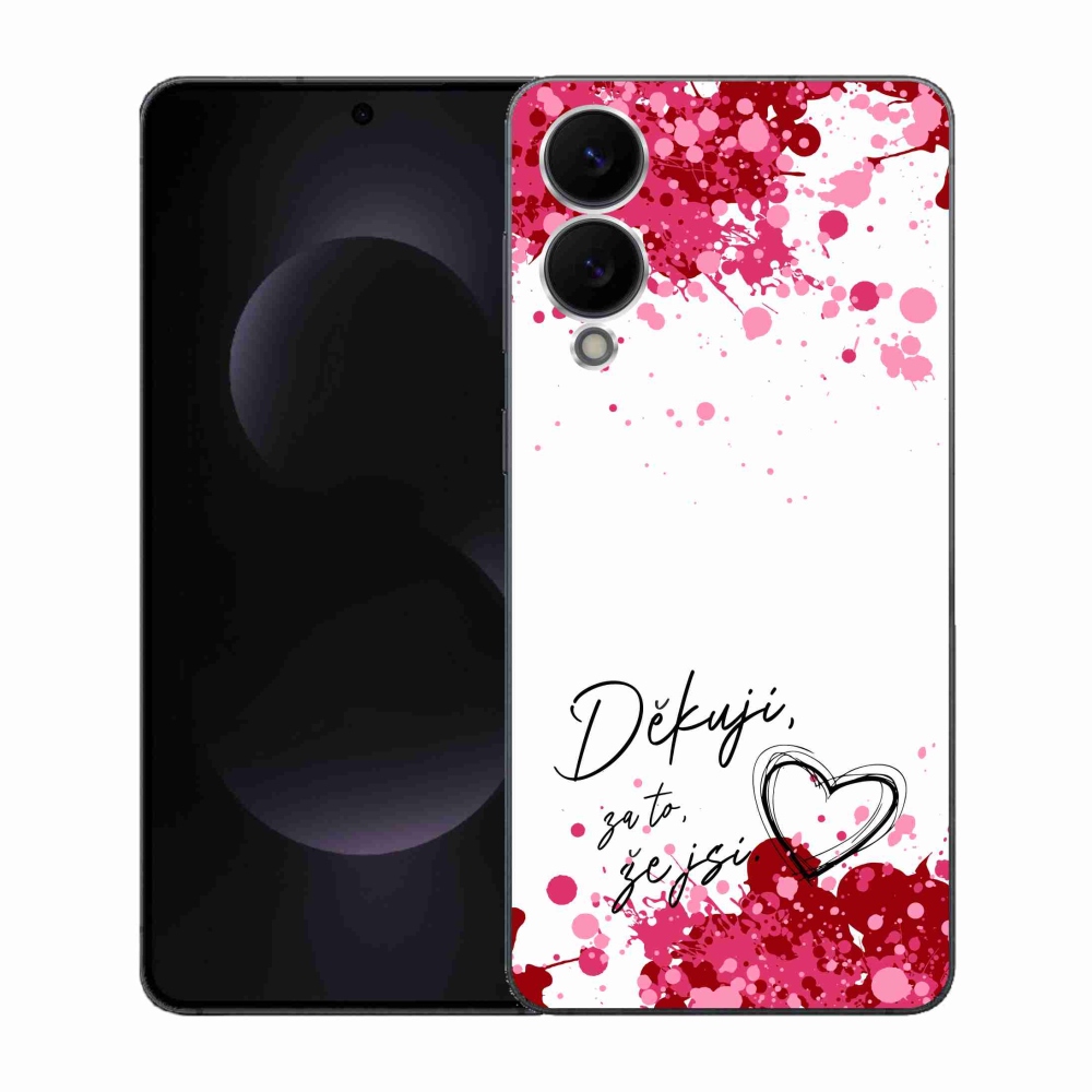 Gél borító mmCase Samsung Galaxy S25 Edge készülékhez - text in love 2 fehér háttér