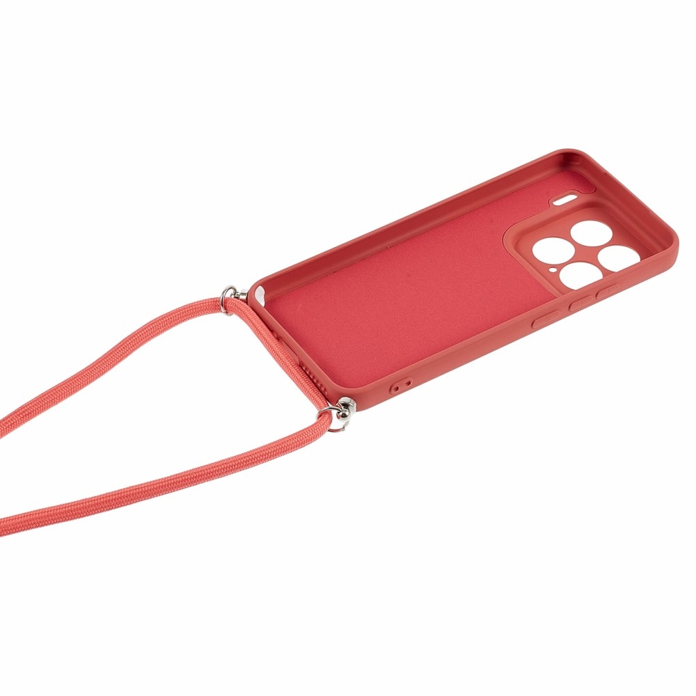 Bélelt zselés tok zsinórral Xiaomi 15-öshöz - bordó színű