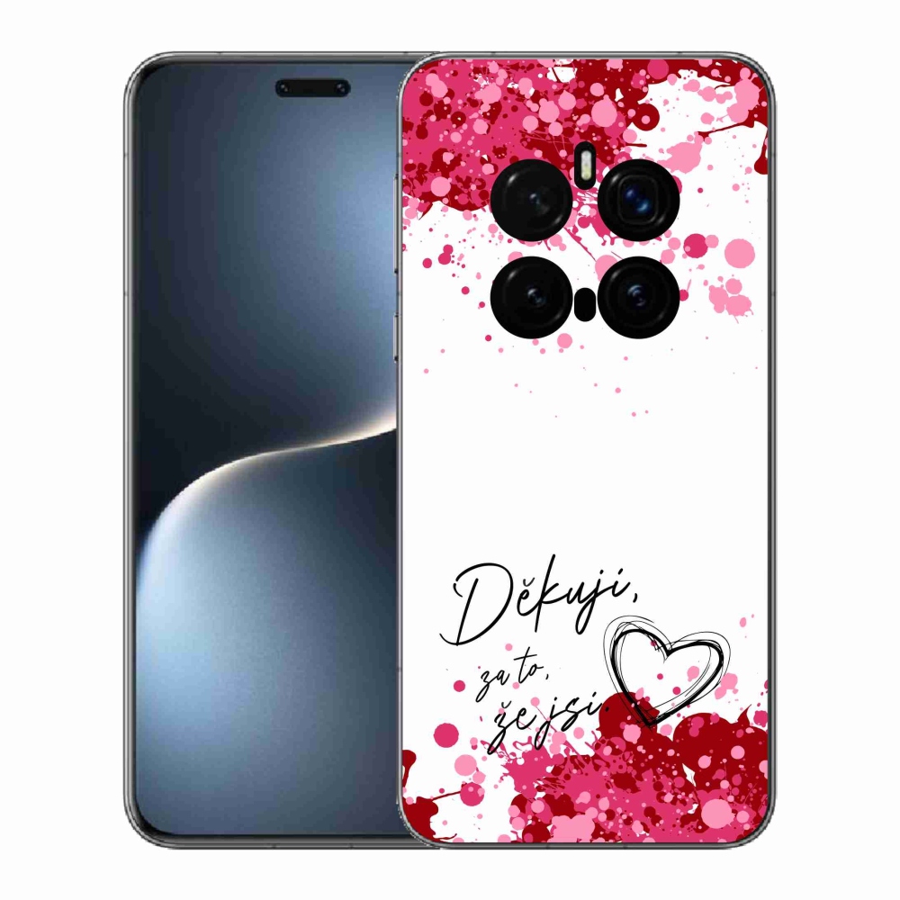 Gél borító mmCase a Honor Magic 7 Pro 5G készülékhez - szerelmes szöveg 2 fehér háttér