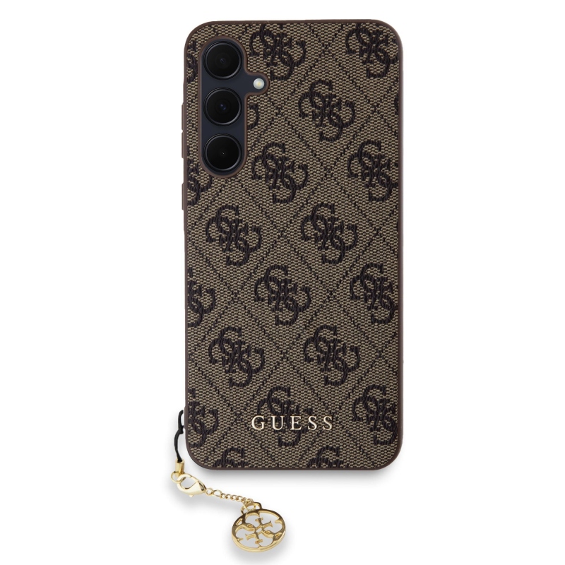 Guess 4G Charm hátlap Samsung Galaxy A35 5G barna színű hátlap Samsung Galaxy A35 5G számára