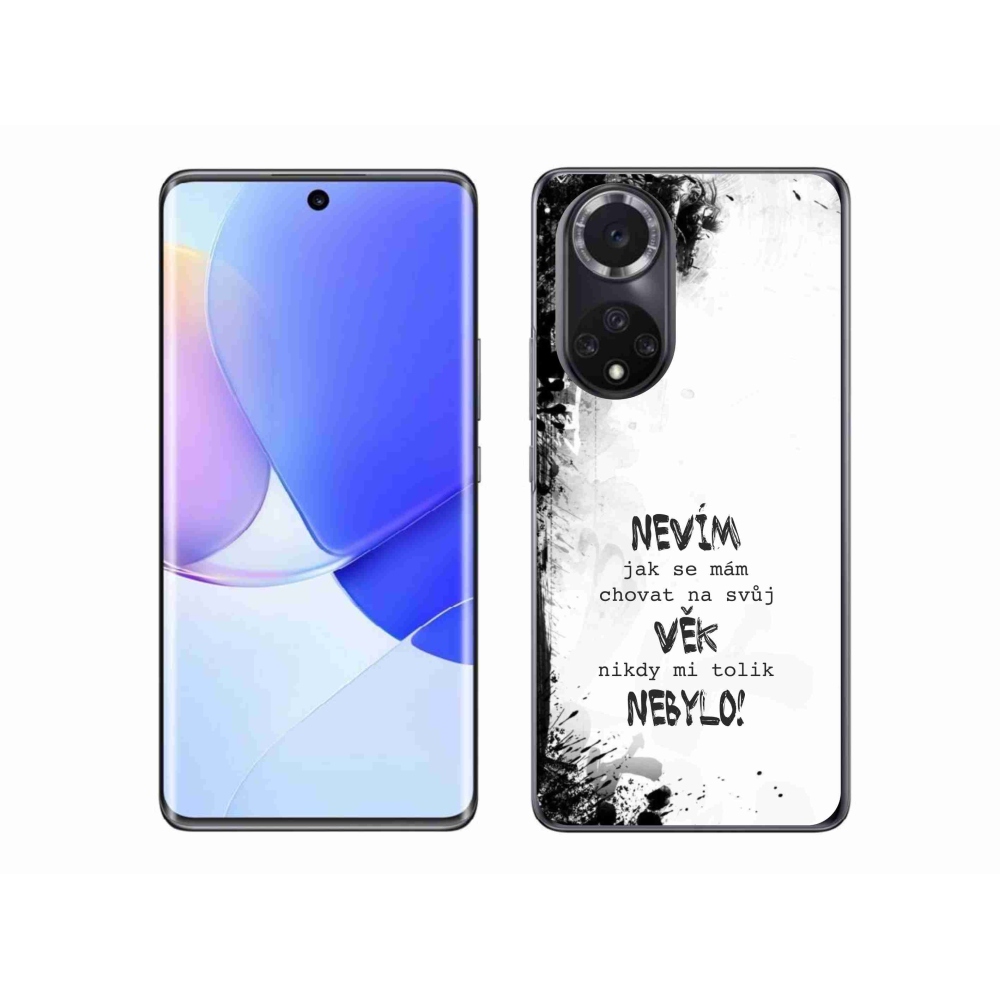 Gél borító mmCase a Huawei Nova 9 készülékhez - vicces szöveg 14 fehér háttér