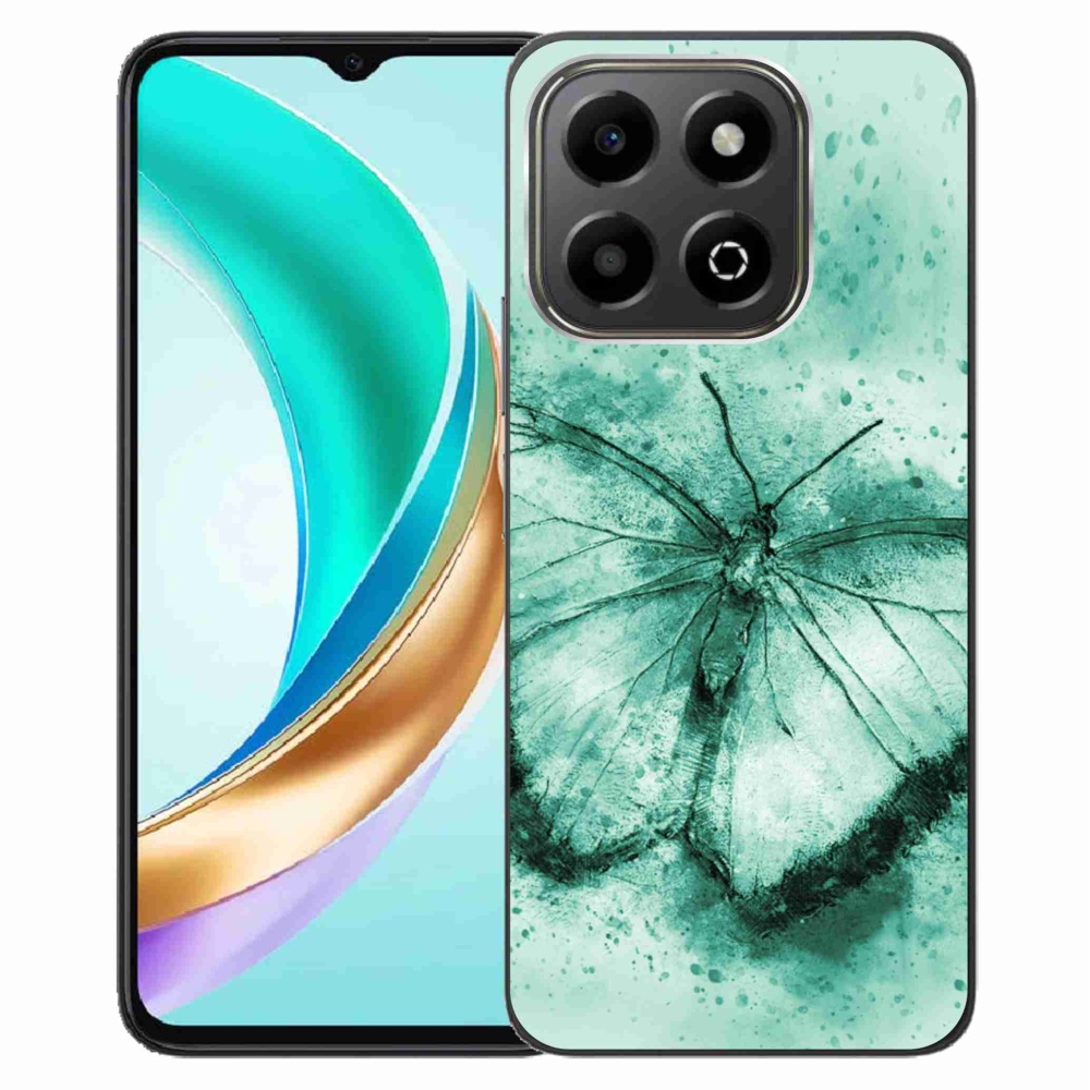 Zselés borítás mmCase a Honor X6b készülékhez - zöld pillangó