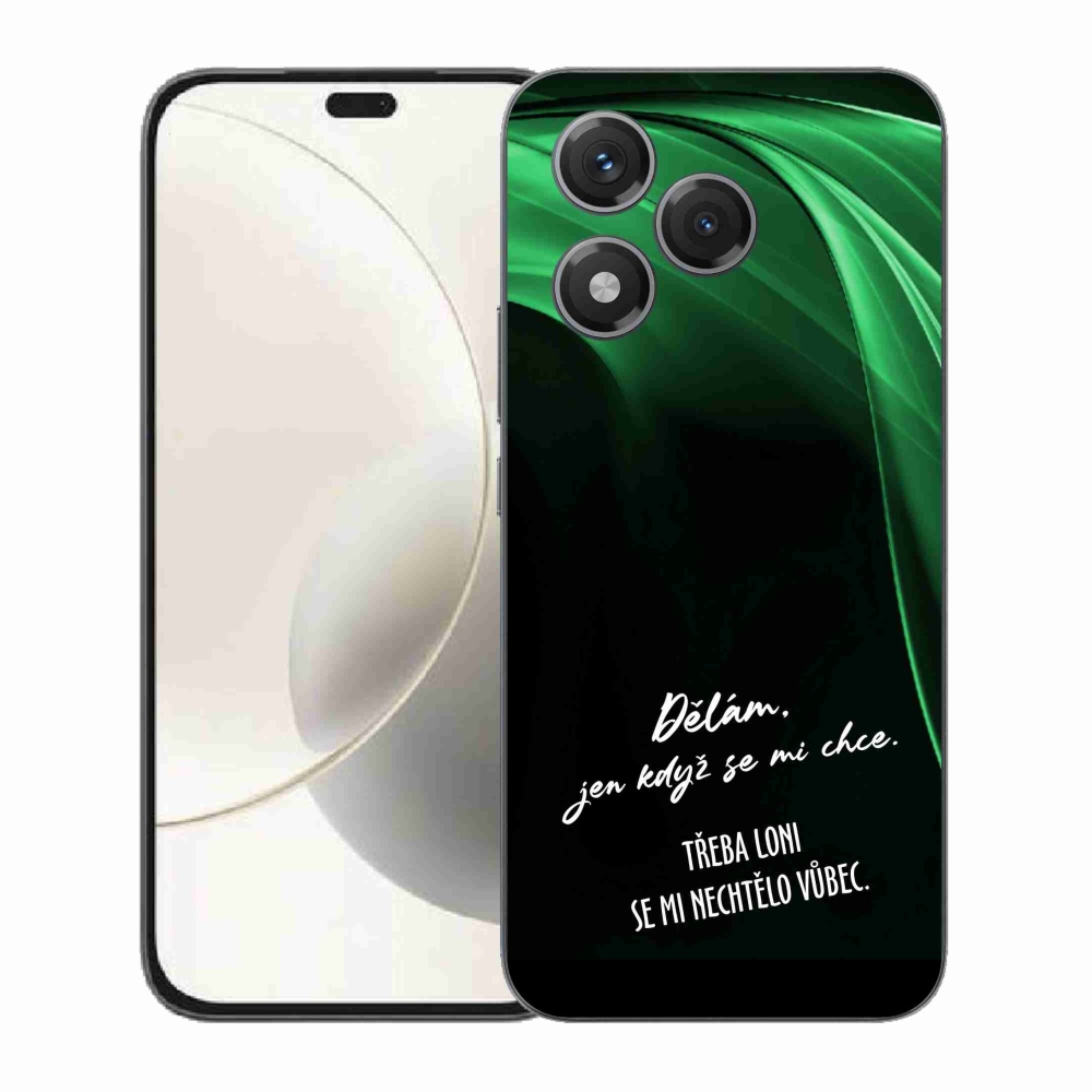 Zselés borító mmCase a Honor 400 Lite-hoz - vicces szöveg 12 fekete háttér