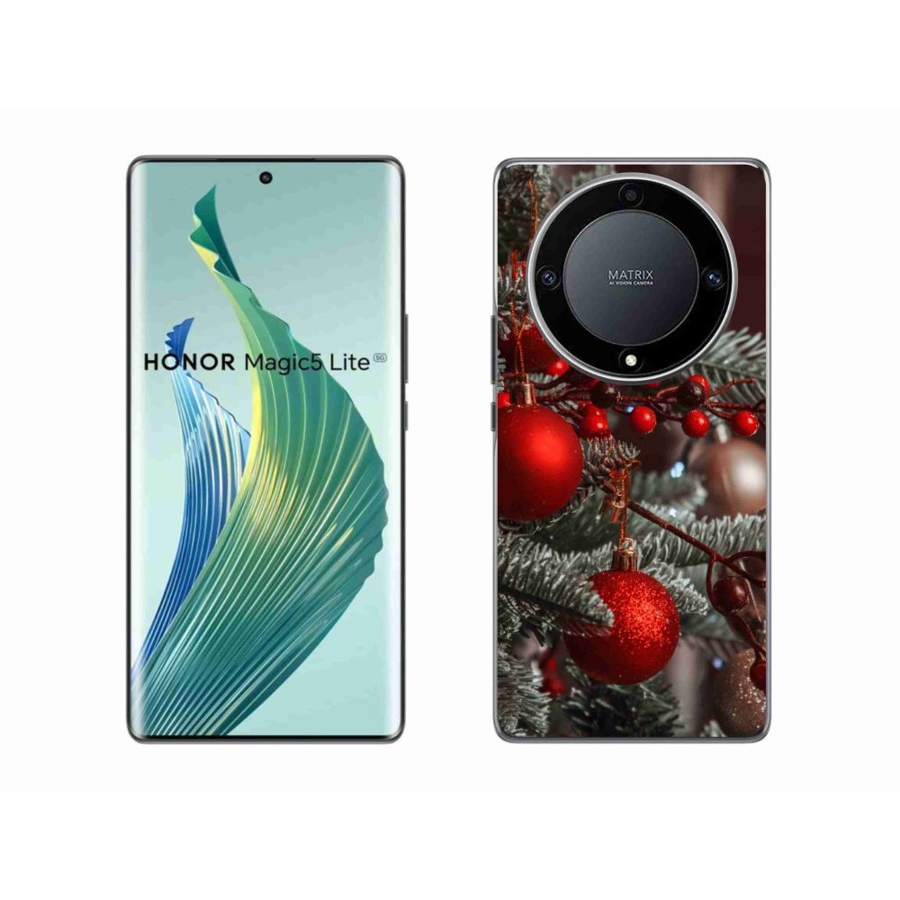 Gél borító mmCase a Honor Magic 5 Lite 5G számára - karácsonyi dekorációk 2