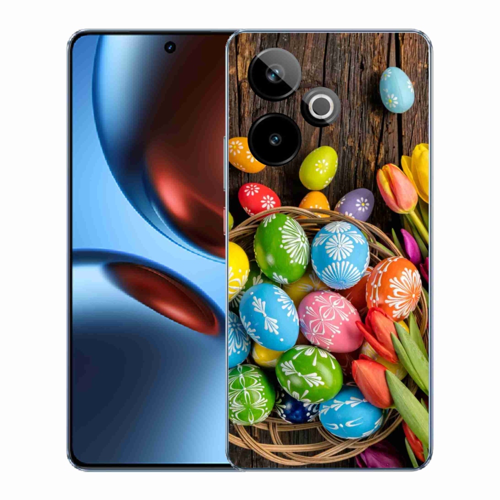 Gél borítás mmCase a Realme GT 7 5G/GT 7T 5G számára - Húsvéti tojás