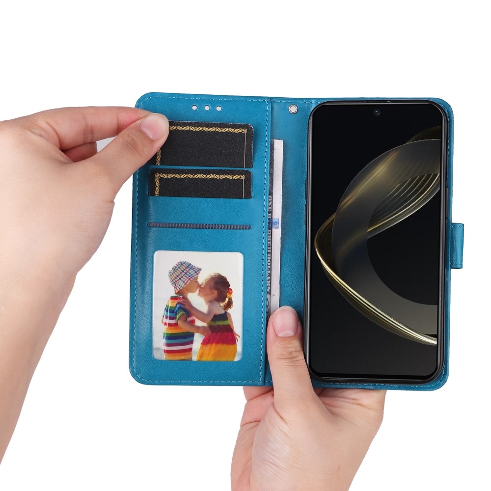 Napraforgó könyvtáska Huawei Nova 12 SE-hez - kék