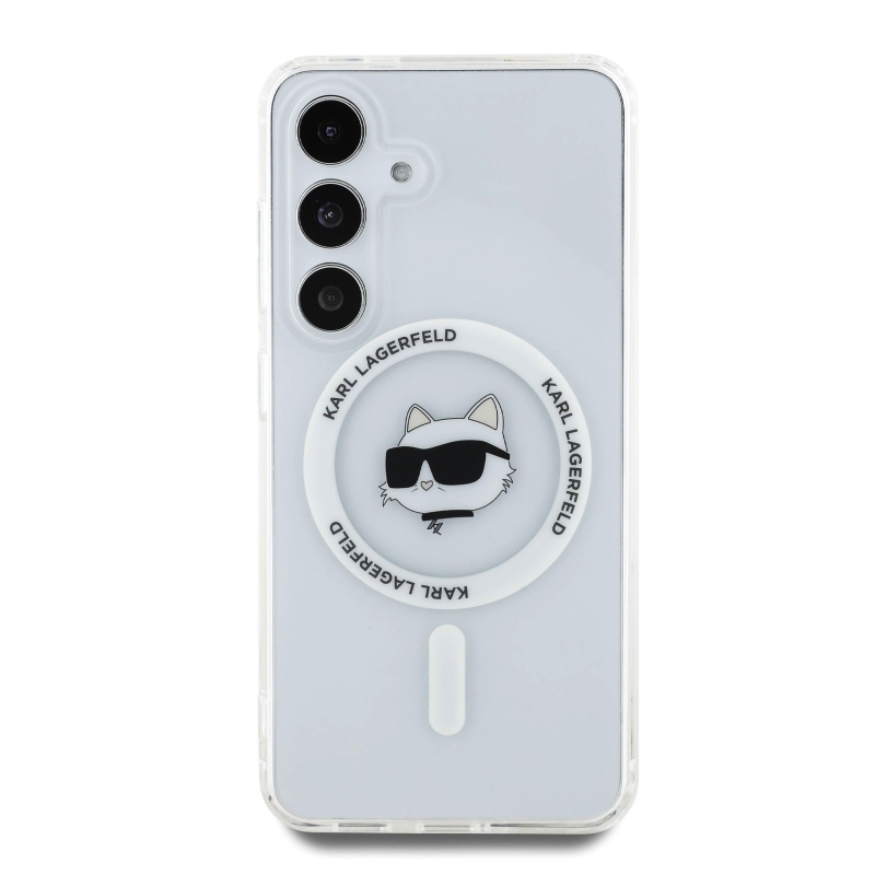 Karl Lagerfeld IML Choupette Head MagSafe hátlap a Samsung Galaxy S25+ átlátszó készülékhez