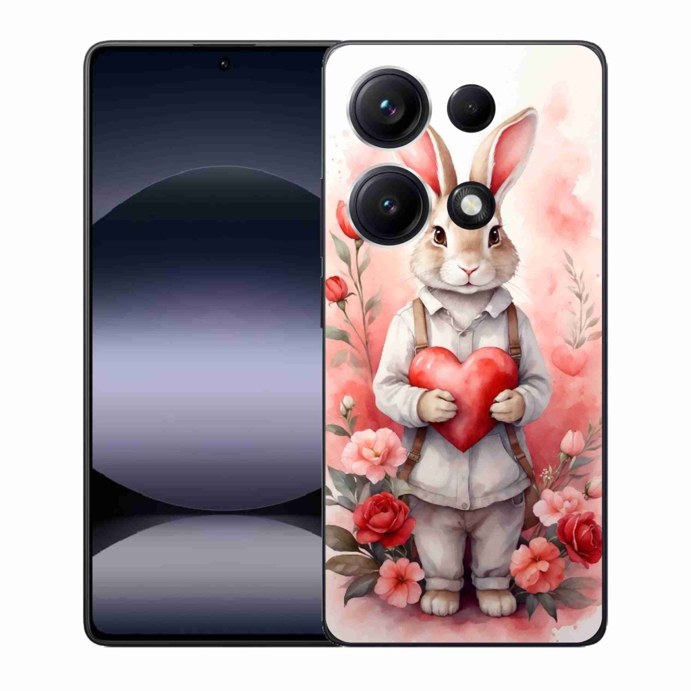 Gél borító mmCase a Xiaomi Redmi Note 14S-hez - nyúl szívvel