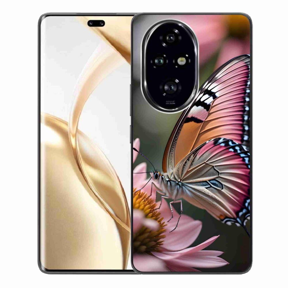Zselés borítás mmCase a Honor 200 Pro 5G készülékhez - színes pillangó