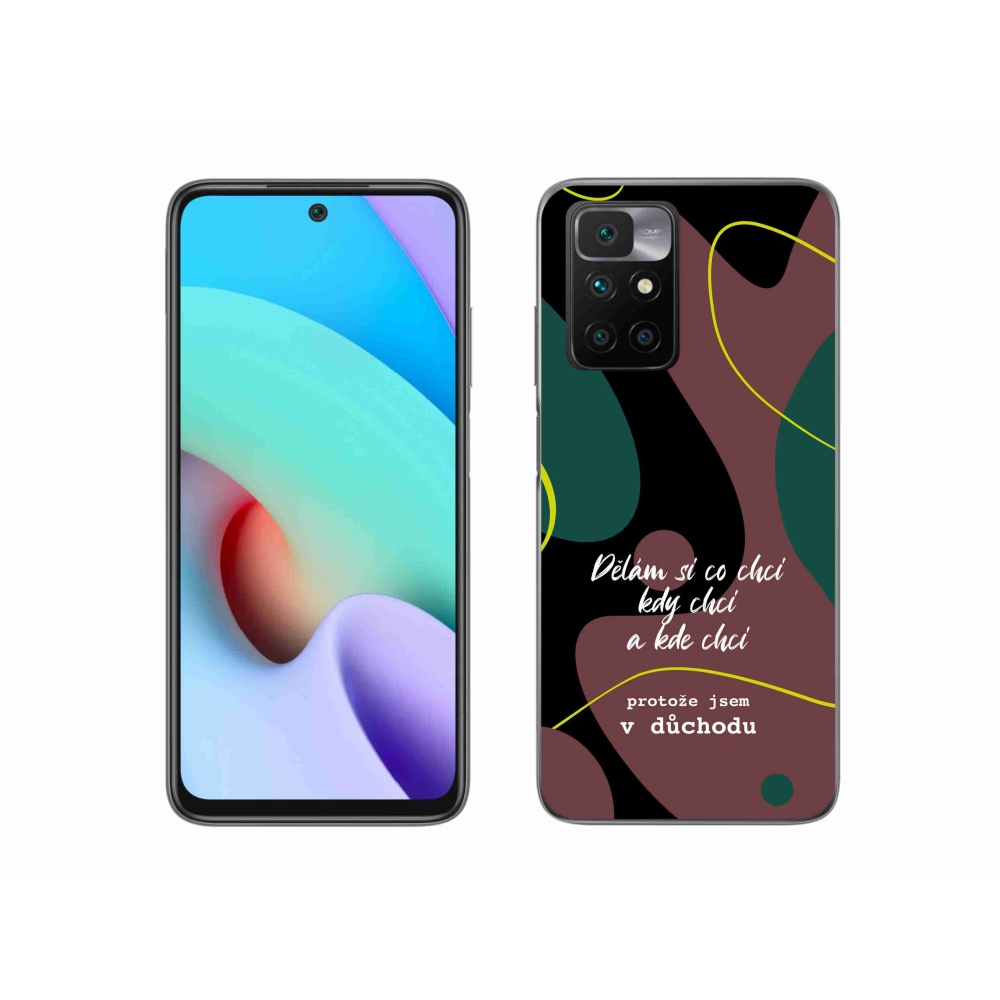 Gél borító mmCase a Xiaomi Redmi 10/Redmi 10 (2022) - vicces szöveg 10 fekete háttérrel