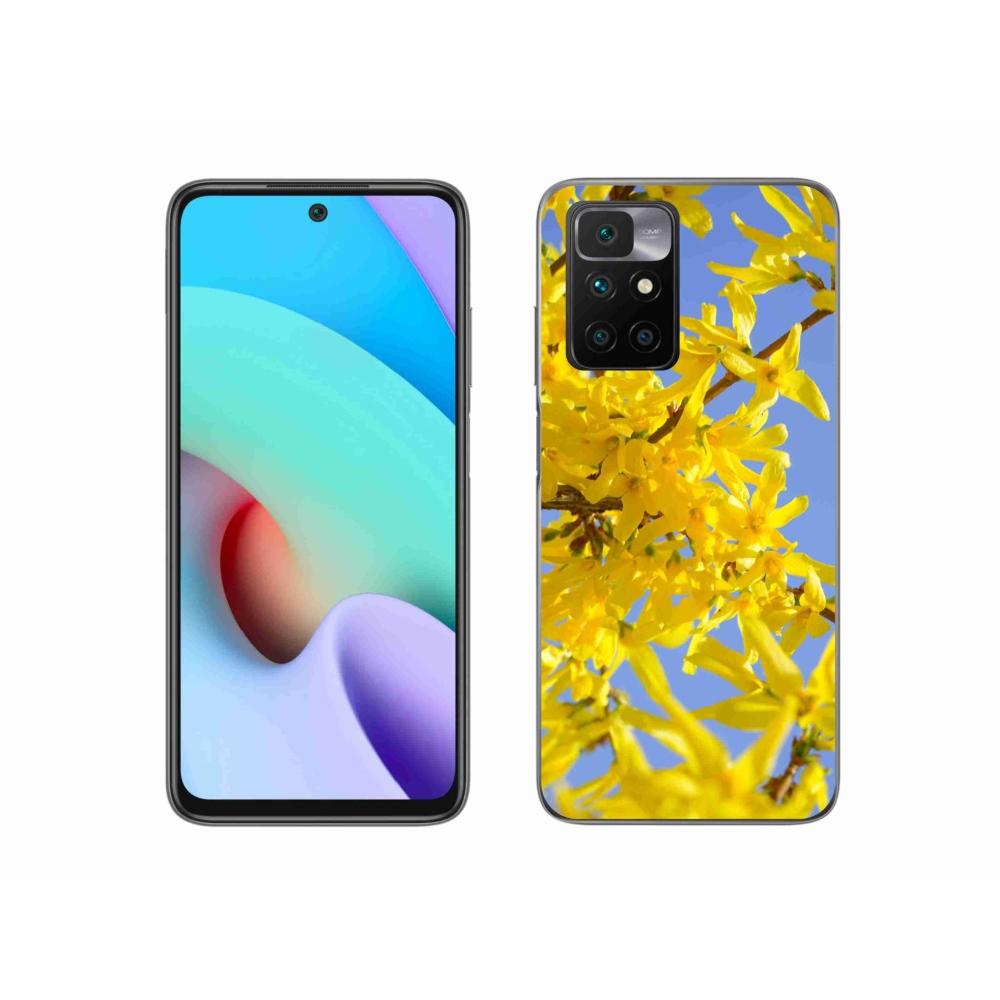 Gél védőhuzat mmCase a Xiaomi Redmi 10/Redmi 10 (2022) - sárga virágokhoz