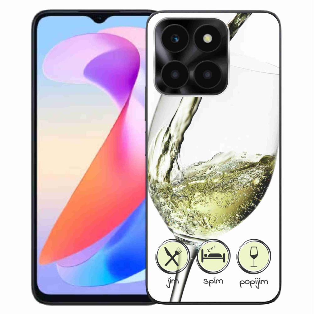 Gél tok mmCase a Honor X6a készülékhez - borospohár fehér