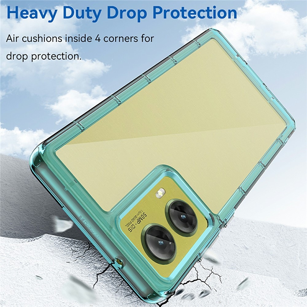 Zselés tok kemény hátlappal Motorola Moto G85 5G - világoskék